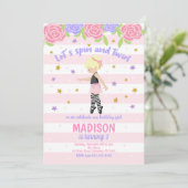 バレリーナの誕生日の招待状/チュチュの招待状 招待状 (スタンド正面)