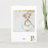 バレリーナの誕生日カード 幼女 グラフィックアーツカード カード (裏面)