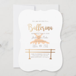バレリーナの誕生日パーティーの招待状 招待状