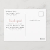 バレリーナの誕生日写真感謝状 ポストカード (裏面)