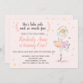 バレリーナの誕生日招待状 チュチュがとってもキュート 招待状 (正面/裏面)