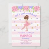 バレリーナの誕生日招待状 - チュチュ招待状 招待状 (正面)