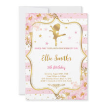 バレリーナの誕生日招待状