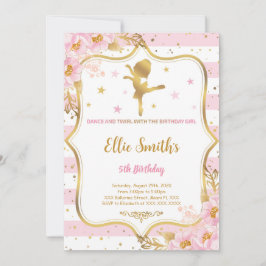 バレリーナの誕生日招待状 招待状