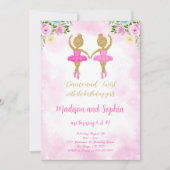 バレリーナの誕生日招待状 招待状 (正面)