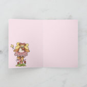 バレリーナの誕生日 カード (内部)