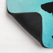 バレリーナの音符および青い曼荼羅のマウスパッド マウスパッド (コーナー)