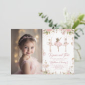 バレリーナの魔法の写真　誕生日におどってみて 招待状 (スタンド正面)