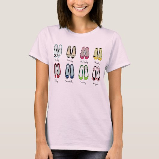 バレリーナは女性Tシャツに蹄鉄を打ちます Tシャツ (正面)