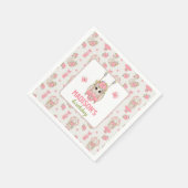 バレリーナをテーマにしたバニーパステルピンクの女の子 スタンダードカクテルナプキン (角)