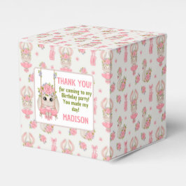 バレリーナをテーマにしたバニーパステルピンクの女の子 フェイバーボックス