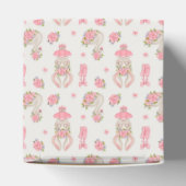 バレリーナをテーマにしたバニーパステルピンクの女の子 フェイバーボックス (上部)