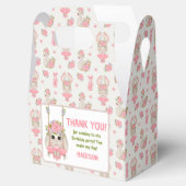 バレリーナをテーマにしたフローラピンクガール誕生日 フェイバーボックス (オープン)