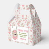 バレリーナをテーマにしたフローラピンクガール誕生日 フェイバーボックス (正面サイド)