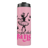 バレリーナを踊るのが大好きな少女 タンブラー (正面)