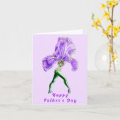 バレリーナアイリスフラワーバレエ父の日のカード カード (黄色い花)