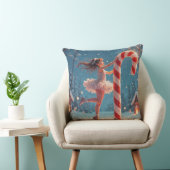 バレリーナアニメガール&キャンディーケーンクリスマス クッション (椅子)