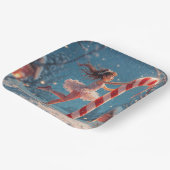 バレリーナアニメガール&キャンディーケーンクリスマス ペーパープレート (傾斜あり)