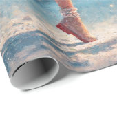 バレリーナアニメガール&キャンディーケーンクリスマス ラッピングペーパー (ロールコーナー)