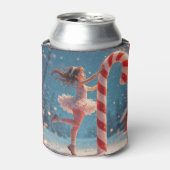 バレリーナアニメガール&キャンディーケーンクリスマス 缶クーラー (缶正面)