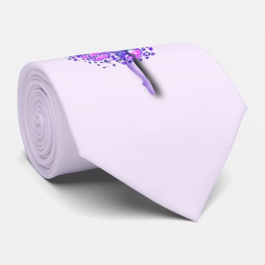 バレリーナアートパープルダンス – バレエダンサースケッチ ネクタイ (ロール)