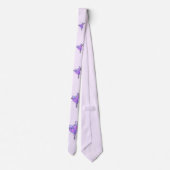 バレリーナアートパープルダンス – バレエダンサースケッチ ネクタイ (裏面)
