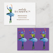 バレリーナウォーターカラーアート名刺 名刺 (正面/裏面)