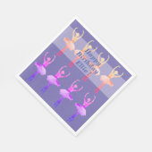 バレリーナウォーターカラーアート スタンダードランチョンナプキン (角)