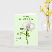 バレリーナオーキッドバレエダンサー父の日のカード カード (黄色い花)