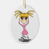 バレリーナオーナメント – ピンク セラミックオーナメント (右)