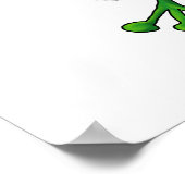 バレリーナカエルと紫のツツ ポスター (角)