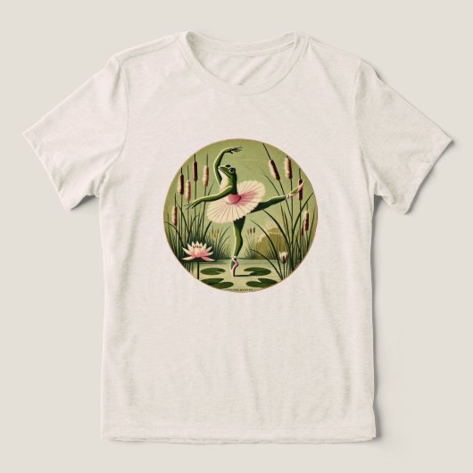 バレリーナカエル トライブレンドTシャツ (デザイン正面)