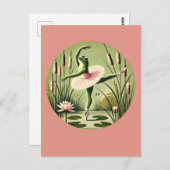 バレリーナカエル ポストカード (正面/裏面)