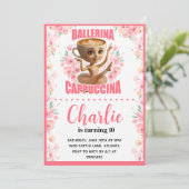 バレリーナカプチーナの誕生日お誘い 招待状 (スタンド正面)