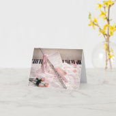 バレリーナカード カード (黄色い花)