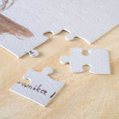 バレリーナガーリーピンクの水色ダンサーの少女バレエ ジグソーパズル (側面)