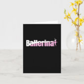 バレリーナガーリー – バレエ抽象芸術スウィッシュアート カード (黄色い花)