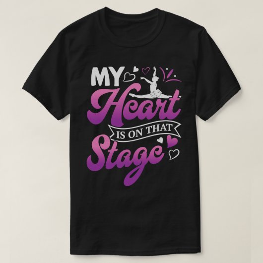 バレリーナガールバレエ踊りダンス10 Tシャツ (デザイン正面)