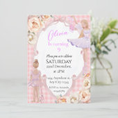 バレリーナガールバースデーパーティーの招待 招待状 (スタンド正面)