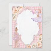 バレリーナガールバースデーパーティーの招待 招待状 (裏面)