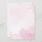 バレリーナガールピンクフローラリースバースデーパーティー 招待状 (裏面)