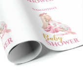 バレリーナガールベビーシャワーラッピング紙 ラッピングペーパー (ロールコーナー)