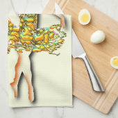 バレリーナキッチンタオルバレエダンサーガール キッチンタオル (四つ折り)