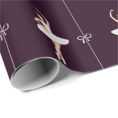 バレリーナギフトラッピング紙ガールforクリスマス ラッピングペーパー (ロールコーナー)