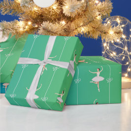 バレリーナギフトラッピング紙ガールforクリスマス ラッピングペーパー