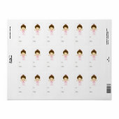 バレリーナギフトラベルラベル ラベル (フルシート)