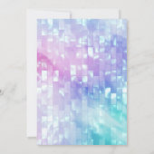 バレリーナグリッター紙吹雪ガールズバースデーパーティー 招待状 (裏面)