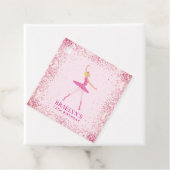 バレリーナグリッター紙吹雪誕生日デザイン フェイバータグ (インサイチュ)