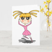 バレリーナグリーティングカード カード (黄色い花)
