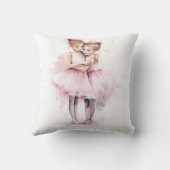 バレリーナシスターズ抱擁ピンクトチュフダンス クッション (裏面)
